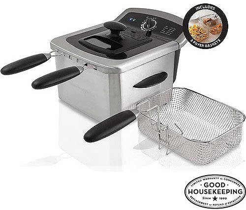 Farberware 103736 4L Dual Basket Deep Fryer, Stainless Steel