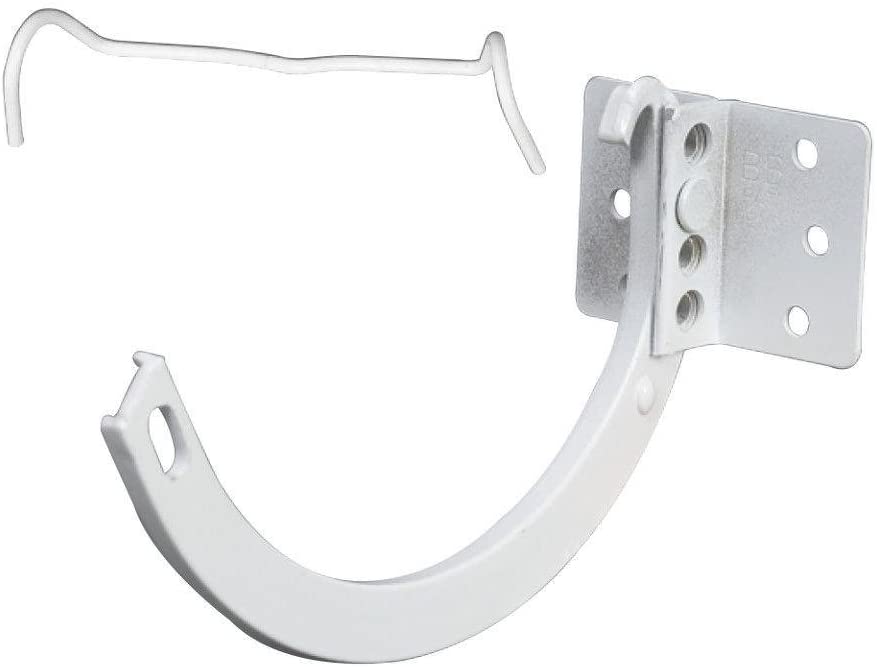 Amerimax Home Products 6 in. Hi-Gloss White Aluminum Half-Round Hanger #10 Combination Circle and Shank with Spring Clip