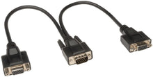 Load image into Gallery viewer, Tripp Lite High Resolution VGA Monitor Y Splitter Cable (HD15 M to 2x HD15 F) 1-ft.(P516-001-HR)
