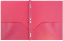 Load image into Gallery viewer, JAM Paper Plastic POP Two Pocket with Clasps Presentation Folder