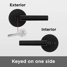 Load image into Gallery viewer, Kwikset 91560-003 Milan Round Keyed Entry Lever Featuring SmartKey in Polished Chrome