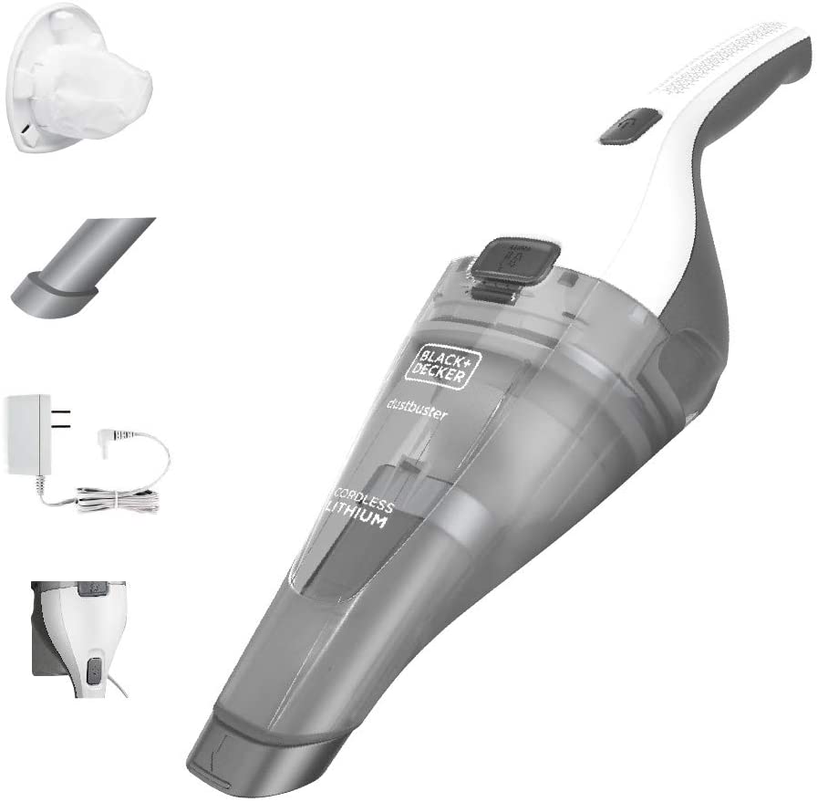 BLACK+DECKER Dustbuster Handheld Vacuum, Cordless, White (HNVC215B10)