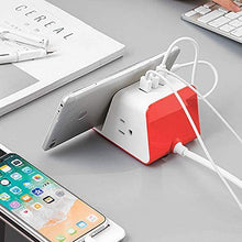 Load image into Gallery viewer, MyDesktop Wireless Charging Stand with 3 USB Ports and 2 Power Outlets for iPhone, Android, Tablets and Laptops