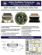 Load image into Gallery viewer, Aura Solar Fan, 14 Inch Diameter, 2 Inch Collar