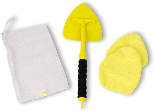 Invisible Glass 95160 2-Piece Reach and Clean Tool is The Perfect Window and Windshield Wand Glass Cleaning Tool for Those Hard-to-Reach Places in Your Car and Home Washable Reversible and Extendable