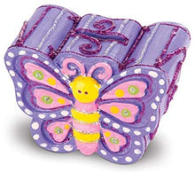Load image into Gallery viewer, Melissa &amp; Doug Decorate-Your-Own Favorite Things Craft Kits Set: Flower and Heart Treasure Box and Butterfly Bank