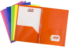 Load image into Gallery viewer, JAM Paper Plastic POP Two Pocket with Clasps Presentation Folder