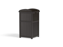 Load image into Gallery viewer, Suncast 33 Gallon Outdoor Trash Hideaway with Lid