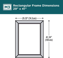 Load image into Gallery viewer, Rectangular Framed Mirror with Standard Glass and Flush Mount Hardware (29 x 41 (M3), Vintage Nickel)