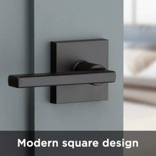 Load image into Gallery viewer, Kwikset Halifax Slim Square Lever Door Modern Contemporary Design Home Hallway Closet Passage Hardware handle