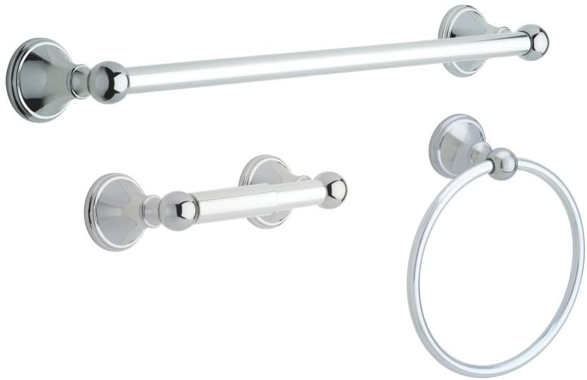 DELTA 138294 Crestfield, Bath Hardware Accessory Kit, Polished Chrome