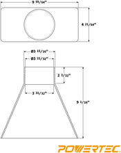 Load image into Gallery viewer, POWERTEC 70151 Dust Hood Rectangular Funneled Shape, 4-Inch By 10-Inch