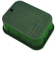 Load image into Gallery viewer, Dura Plastic Products 12&quot; x 17&quot; x 6&quot; Deep Rectangular Extension Box Green Box-Green Lid - Replaces Carson 1419-6X - Engraved: Irrigation Control Valve