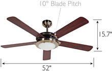 Load image into Gallery viewer, Design House 154336 Eastport 2 Light Ceiling Fan 52&quot;, Satin Nickel