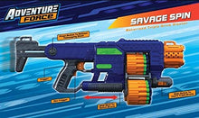 Load image into Gallery viewer, Adventure Force Savage Spin Motorized Triple Drum Blaster Designed with Auto-Advanced Triple Rotating Drums Features 45 Darts That Fly Up to 80 Feet Perfect for Gift