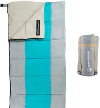 Load image into Gallery viewer, Trademark Global Lightweight Sleeping Bag in Turquoise and Gray