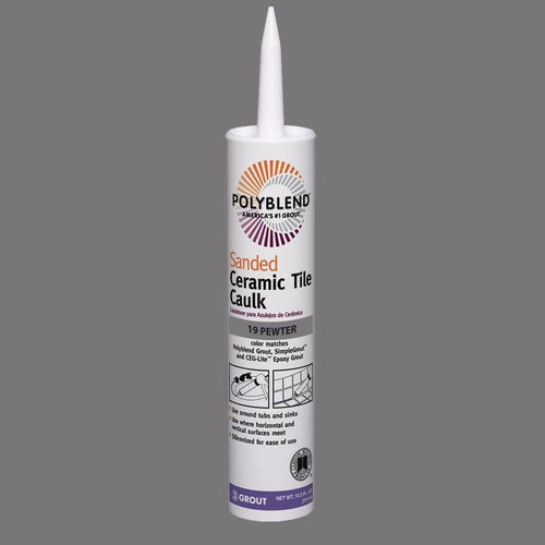 Custom Building Products Polyblend #19 Pewter 10.5 oz. Sanded Ceramic Tile Caulk PC1910S