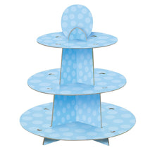 Load image into Gallery viewer, Light Blue Cardboard Cupcake Stand