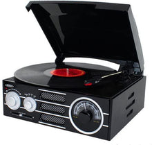 Load image into Gallery viewer, Jensen 3-Speed Stereo Turntable with MP3 Encoding System and AM/FM Stereo Radio