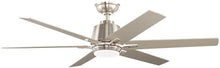 Load image into Gallery viewer, Kensgrove 54 in. Integrated LED Indoor Brushed Nickel Ceiling Fan with Light Kit works with Google Assistant and Alexa