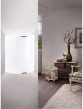 Load image into Gallery viewer, Eglo Lighting Eglo USA 94599A Contemporary Modern LED Wall Light from Grafik Collection in Pwt, Nckl, B/S, Slvr. Finish, 6.89 inches, Silver
