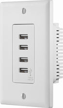 Load image into Gallery viewer, Insignia 4.8A 4-Port USB Charger Wall Outlet - White - Model: NS-HW42A018
