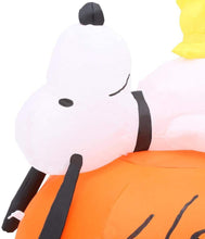 Load image into Gallery viewer, Gemmy Inflatable Halloween Yard Decoration Snoopy Woodstock Pumpkin Lighted Airblown 4.5 Foot