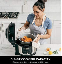 Load image into Gallery viewer, Ninja Foodi 6.5qt Pro 11-in-1 FD302 Sous Vide, Pressure Cooker, Air Fryer/Crisper, Dehydrate, Slow Cook, Steam, Make Yogurt, Bake/Roast, Sear/Sauté, and Keep Foods Warm Inside the Pot, with a Stainless Finish PLUS 2 Accessories