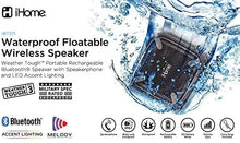 Load image into Gallery viewer, iHome Weather Tough Portable Rechargeable Bluetooth Speaker with Speakerphone and LED Accent Lighting (Mini)
