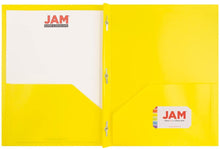 Load image into Gallery viewer, JAM Paper Plastic POP Two Pocket with Clasps Presentation Folder