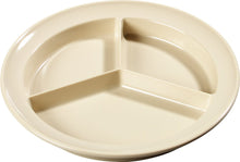 Load image into Gallery viewer, Carlisle KL20325 Kingline Melamine 3-Compartment Deep Plate, 8.75&quot;, Tan (Pack of 12)