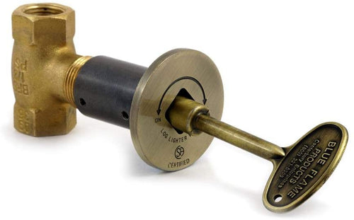 Blue Flame-3 Step- Multifunctional-Valve-Straight-1/2 -Antique Brass Flange and 3