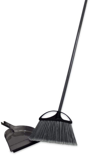 HDX 13 in. Extra Wide Angle Broom with Dustpan