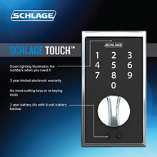 Load image into Gallery viewer, Schlage Touch Century Deadbolt (Matte Black) BE375 CEN 622