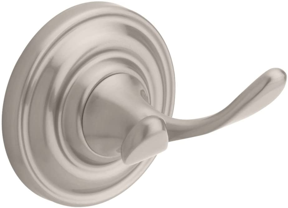 DELTA 138277 Greenwich, Bath Hardware Accessory, Double Robe Hook, Satin Nickel