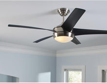 Load image into Gallery viewer, Windward IV 52 in. LED Brushed Nickel Ceiling Fan with Light Kit Works with Google Assistant and Alexa