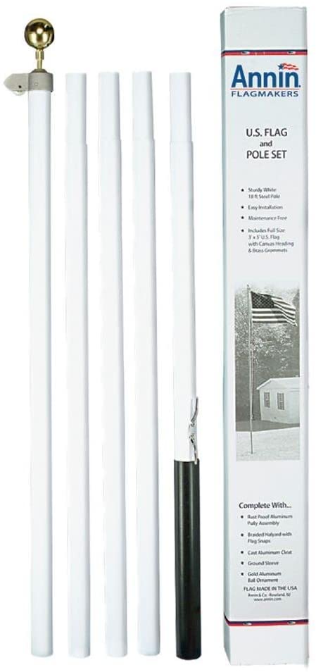 Annin Flagmakers 193 18' STL Pole Kit/Flag