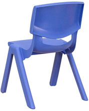 Load image into Gallery viewer, Flash Furniture Blue Plastic Stackable School Chair with 10-1/2-Inch Seat Height