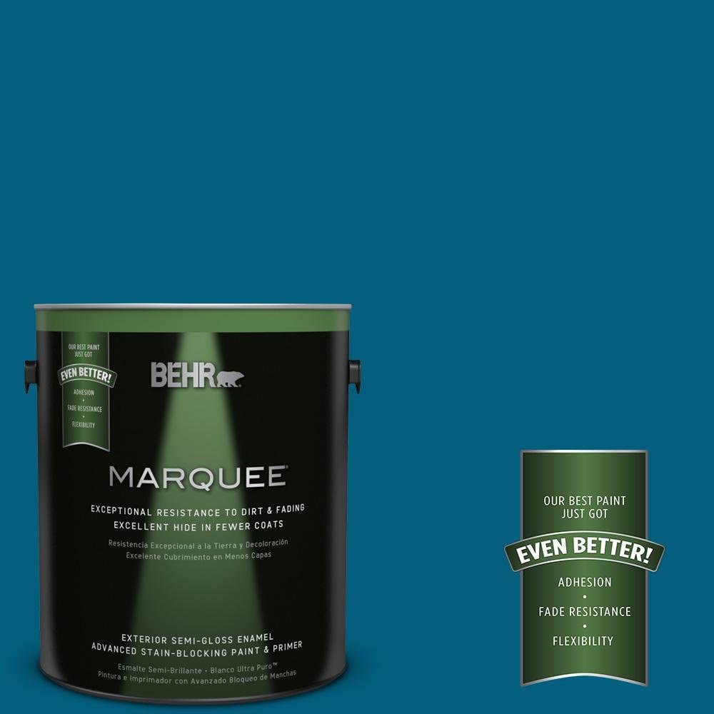 BEHR MARQUEE 1-gal. #MQ5-62 Blue Edge Semi-Gloss Enamel Exterior Paint