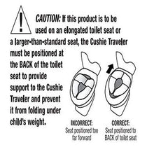 Load image into Gallery viewer, Travel Potty Seat w/ Washable Carry Bag - Perfect for Travel - Padded for Soft Cushion - Portable Reusable Toilet Pottie Training Seats Folds - Toddler Child Baby Kids - Mommy's Helper Cushie Traveler