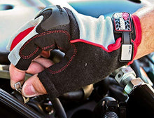 Load image into Gallery viewer, Grease Monkey Pro Fingerless all purpose work gloves and workout gloves