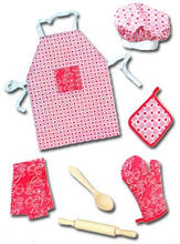 Load image into Gallery viewer, Toysmith Bella Bistro Deluxe Chef Set with Apron and Oven Mitt
