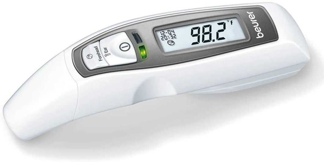 Beurer Forehead Non-Contact, Body, Surface, Room Temperature, High Accuracy, Large Blue Backlit LCD Display Thermometer