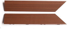 Load image into Gallery viewer, NewTechWood QD-IF-IP QuickDeck Composite Deck Tile Inside Corner Trim, 2-Inch x 1-Feet, Brazilian Ipe, 2-Piece