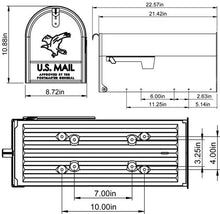 Load image into Gallery viewer, Solar Group Large Premium Steel Rural Mailbox