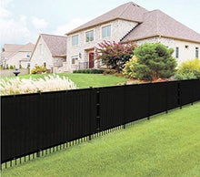 Load image into Gallery viewer, BOEN Privacy Screen Fence Netting Mesh Fabric Windscreen with Reinforced Aluminum Grommets for Garden Fence Or Any Outdoor Metal or Wooden Fencing 6 Ft. X 15 Ft. (Green) (6&#39; x 20&#39;, Black)