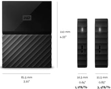 Load image into Gallery viewer, WD 3TB Black USB 3.0 My Passport Portable External Hard Drive (WDBYFT0030BBK-WESN)