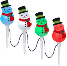 Load image into Gallery viewer, Lightshow 20 in. Christmas ColorMotion Pathway Stakes Snowman (Set of 4) 115711