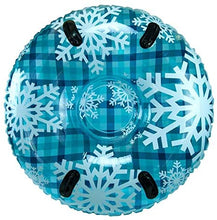 Load image into Gallery viewer, PIPELINE SNO Red Hot Plaid Inflatable 2 Person Snow Tube with 4 Grip Handles, 48” Inch Diameter