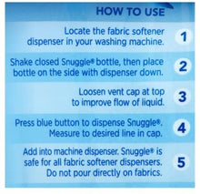 Load image into Gallery viewer, Snuggle Exhilarations "Blue Iris" Fabric Softener Liquid, 96 Fl Oz, 112 Loads